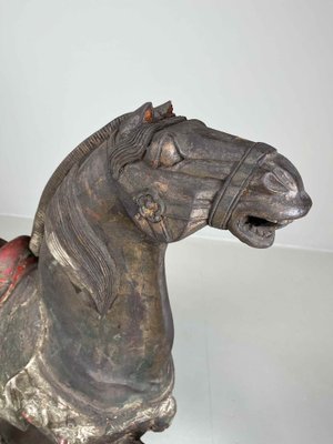 Chinese Artist, Tang Style Wooden Horse, Early 19th Century, Wood & Gesso-DWL-1397543