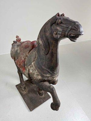 Chinese Artist, Tang Style Wooden Horse, Early 19th Century, Wood & Gesso-DWL-1397543