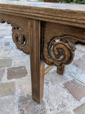 Chinese Bench in Chestnut Wood Built in Interlocking System without Nails, 18th Century-ZFY-1755172