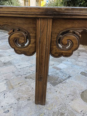 Chinese Bench in Chestnut Wood Built in Interlocking System without Nails, 18th Century-ZFY-1755172