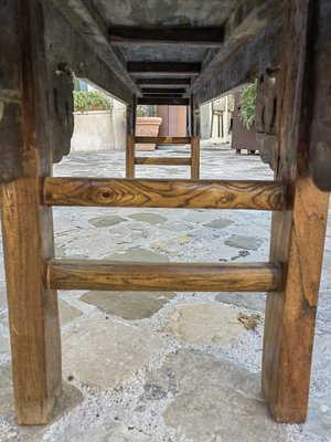 Chinese Bench in Chestnut Wood Built in Interlocking System without Nails, 18th Century-ZFY-1755172