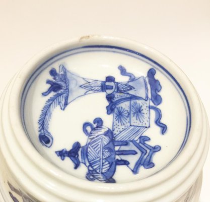 Chinese Blue & White Porcelain Salt Cellars by Kangxi, Set of 2-UCH-1224648