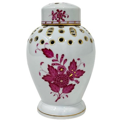 Chinese Bouquet Potpourri Lidded Vase in Porcelain, 1920-UCH-1224424