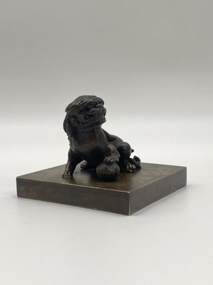 Chinese Bronze Figure of a Foo Dog, 1920s-CZ-1806331