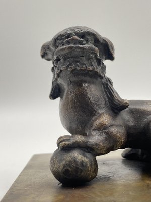 Chinese Bronze Figure of a Foo Dog, 1920s-CZ-1806331