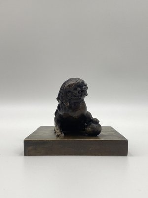 Chinese Bronze Figure of a Foo Dog, 1920s-CZ-1806331