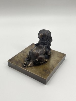 Chinese Bronze Figure of a Foo Dog, 1920s-CZ-1806331