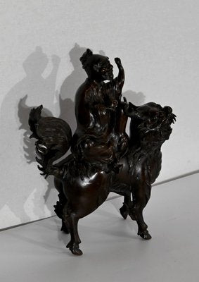 Chinese Bronze Figure with Foo Dog, Early 1900s-RVK-1422641