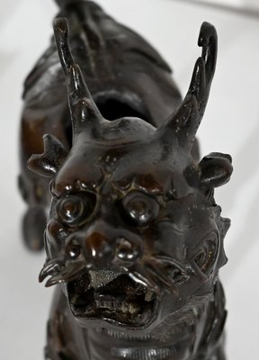 Chinese Bronze Figure with Foo Dog, Early 1900s-RVK-1422641