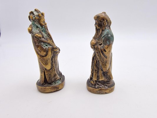 Chinese Bronze Statues, 1800s, Set of 2-RKF-1778103