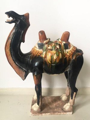 Chinese Camel Figure with a Sancai Glaze, 1960s-LL-1721117