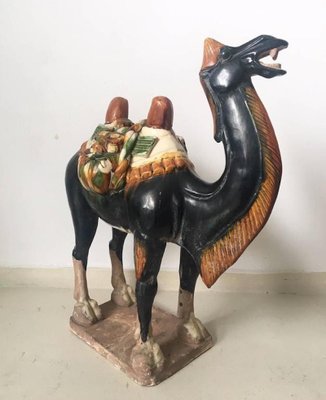 Chinese Camel Figure with a Sancai Glaze, 1960s-LL-1721117