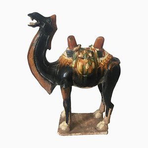 Chinese Camel Figure with a Sancai Glaze, 1960s-LL-1721117