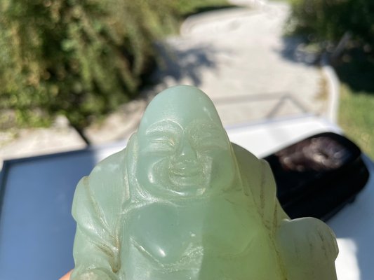 Chinese Carved Jade Figure of Laughing Buddha, Budai, 1900s-UR-1320851