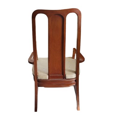 Chinese Chairs in Wood & Silk, Set of 4-TCS-1743096