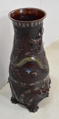 Chinese Copper Cloisonné Vase, Late 19th Century-RVK-849483