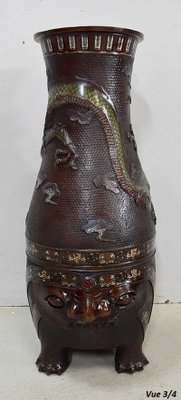 Chinese Copper Cloisonné Vase, Late 19th Century-RVK-849483