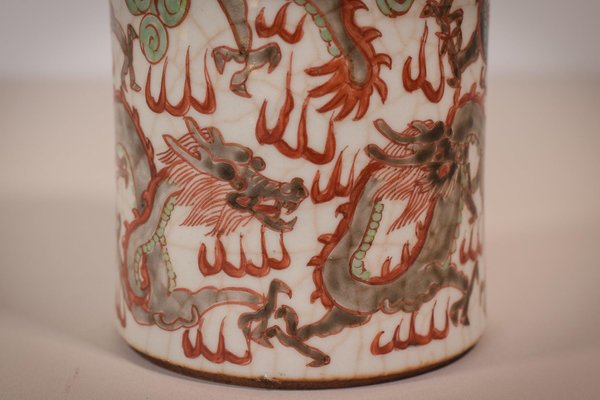 Chinese Crackle Ware Brush Pot, 1890-AOI-1436690