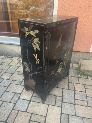 Chinese Half Cabinet in Black Lacquer, 1920-NYZ-2027875