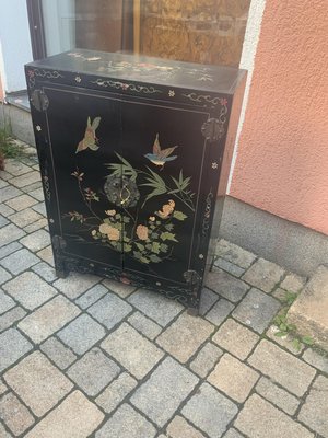 Chinese Half Cabinet in Black Lacquer, 1920-NYZ-2027875