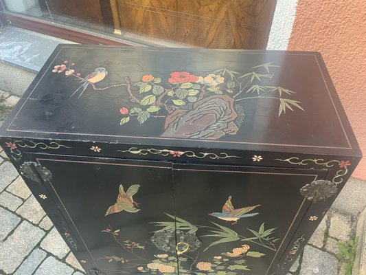 Chinese Half Cabinet in Black Lacquer, 1920-NYZ-2027875