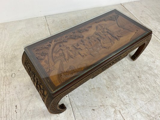 Chinese Hand-Carved Coffee Table, 1930s-DE-872710