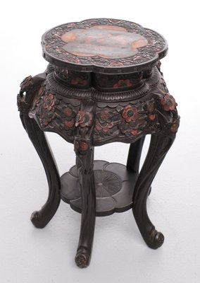 Chinese Hand-Carved Side Table, 1920s-1930s-GCG-1377239