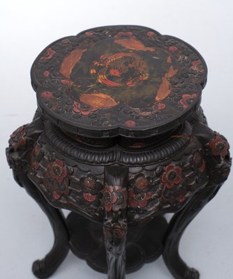 Chinese Hand-Carved Side Table, 1920s-1930s-GCG-1377239