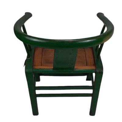 Chinese Horseshoe Armchairs in Green, Set of 2-TCS-1326377