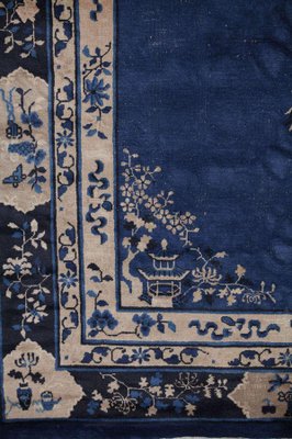 Chinese Indigo Rug, Beijing, 1920s-MBH-1031873