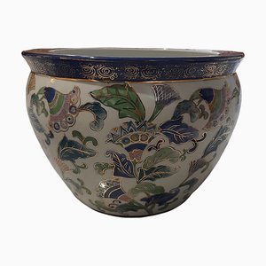 Chinese Jardiniere Porcelain with Flower Decoration, 1920s-TCS-1175280