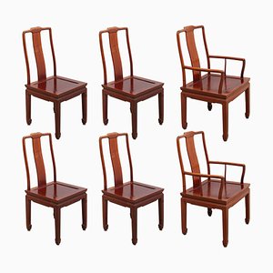 Chinese Ming Style Dining Chairs, 1970s, Set of 6-KL-773080