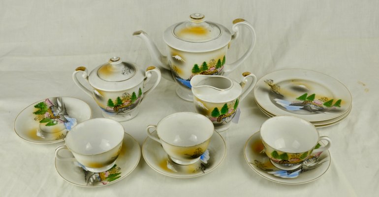 Chinese Motif Coffee Set, Set of 13-ROJ-1174431