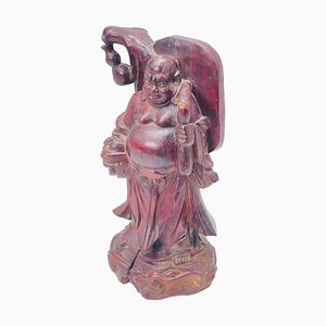 Chinese Patinated Wooden Buddha Sculpture-UR-1326501