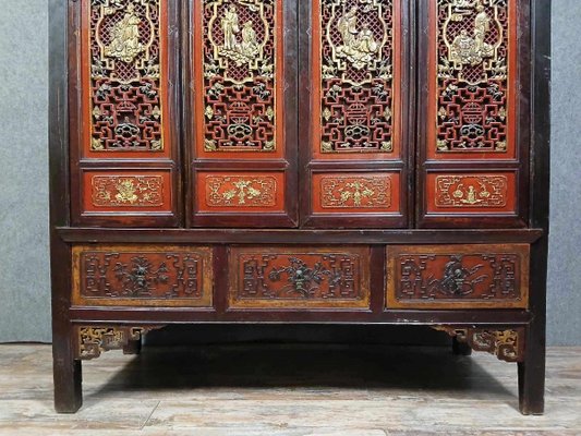 Chinese Red Lacquer Cabinet, Late 19th Century-MWB-2021603