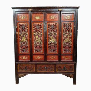 Chinese Red Lacquer Cabinet, Late 19th Century-MWB-2021603