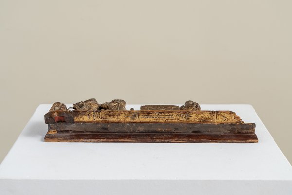 Chinese Relief Fragment of Carved and Lacquered Wood, 1800s-UJE-2021196