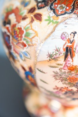 Chinese Royal Satsuma Vases in Hand Decorated Ceramic, 1960s, Set of 2-KNM-1440811