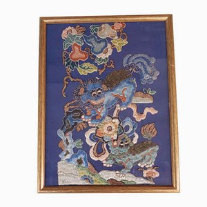 Chinese Silk Embroidery Artwork with Lions-QDP-1412001