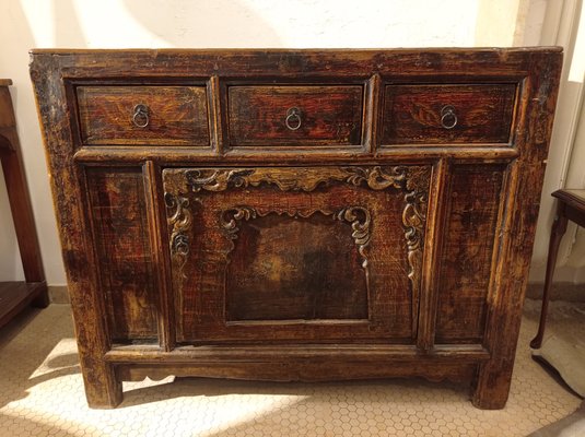 Chinese Stained Fir Sideboard-ZFY-1148474