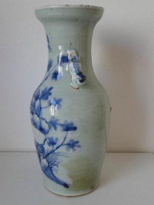 Chinese Vase in Blue and White Porcelain-QKG-1331447