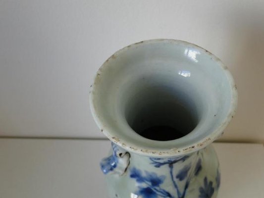 Chinese Vase in Blue and White Porcelain-QKG-1331447