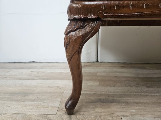 Chippendale Chest of Drawers in Walnut and Maple with Brass Handles, 1930-ZUW-2022691