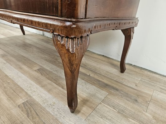 Chippendale Chest of Drawers in Walnut and Maple with Brass Handles, 1930-ZUW-2022691