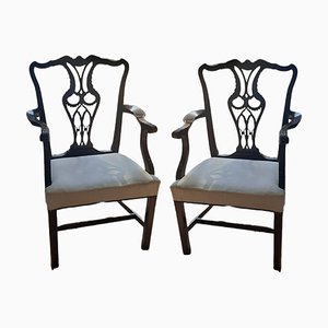 Chippendale Mahogany Armchairs, Set of 2-TCS-1347553