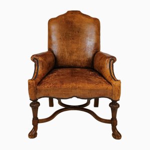 Chippendale Sheep Leather Armchair-ZCH-1806725