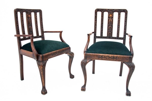 Chippendale Style Armchairs, 1900s, Set of 2-BXB-1785794