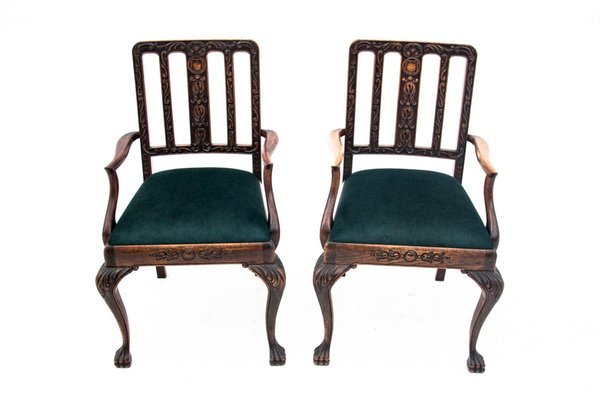 Chippendale Style Armchairs, 1900s, Set of 2-BXB-1785794