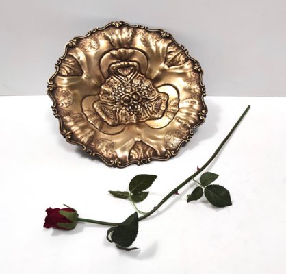 Chiseled and Embossed Cast Bronze Centerpiece / Bowl, Italy, 1930s-JPQ-2024772