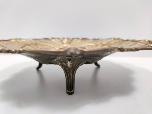 Chiseled and Embossed Cast Bronze Centerpiece / Bowl, Italy, 1930s-JPQ-2024772